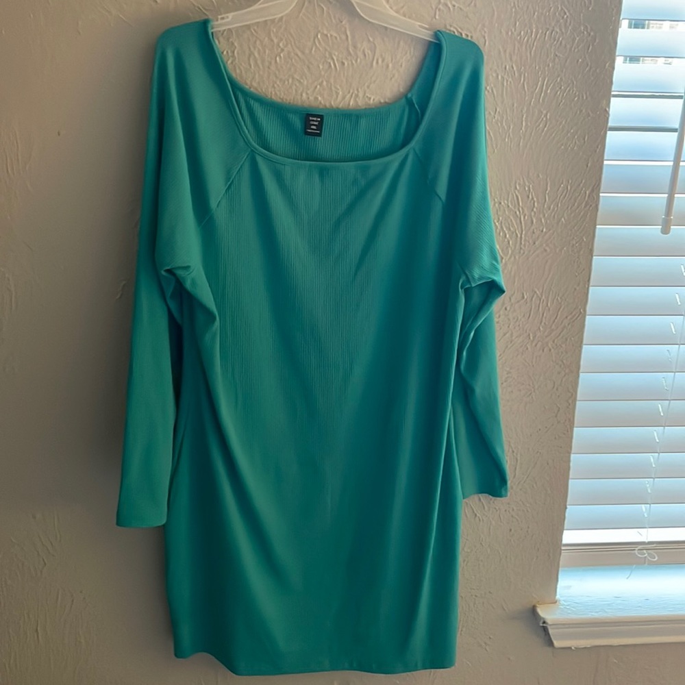 Turquoise SHEIN bodycon knee length dress